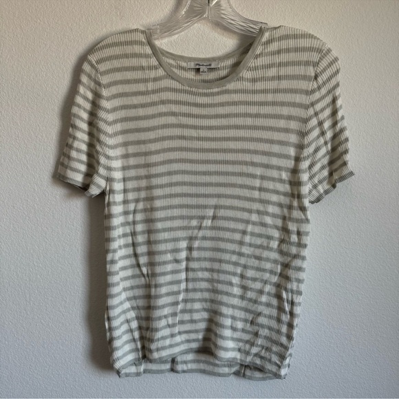 Madewell Micro-Rib Sweater Tee in Monument Size: L, NWOT - Picture 3 of 11